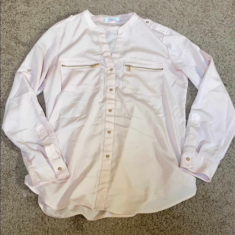 Calvin Klein blush pink shirt